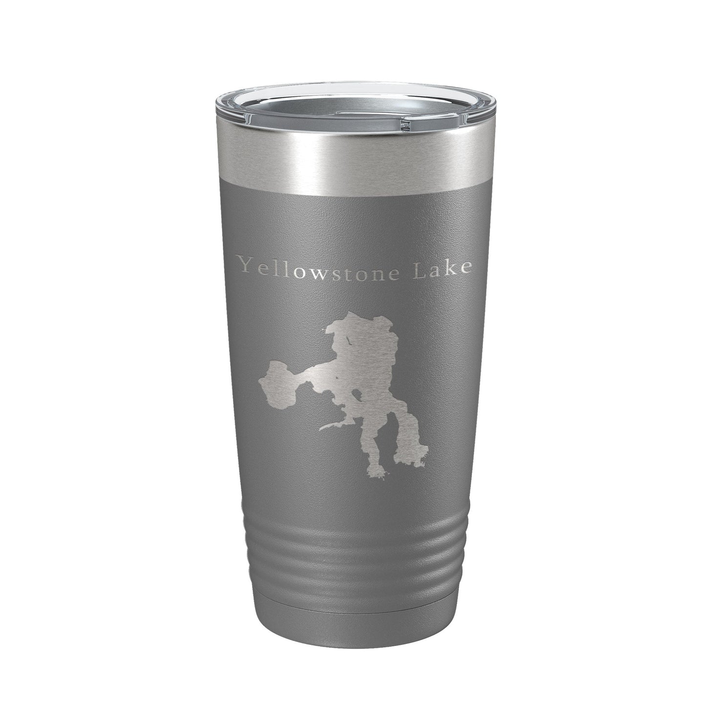 Yellowstone Lake Map Tumbler Travel Mug Insulated Laser Engraved Coffee Cup Wyoming 20 oz - UrbanNest Co