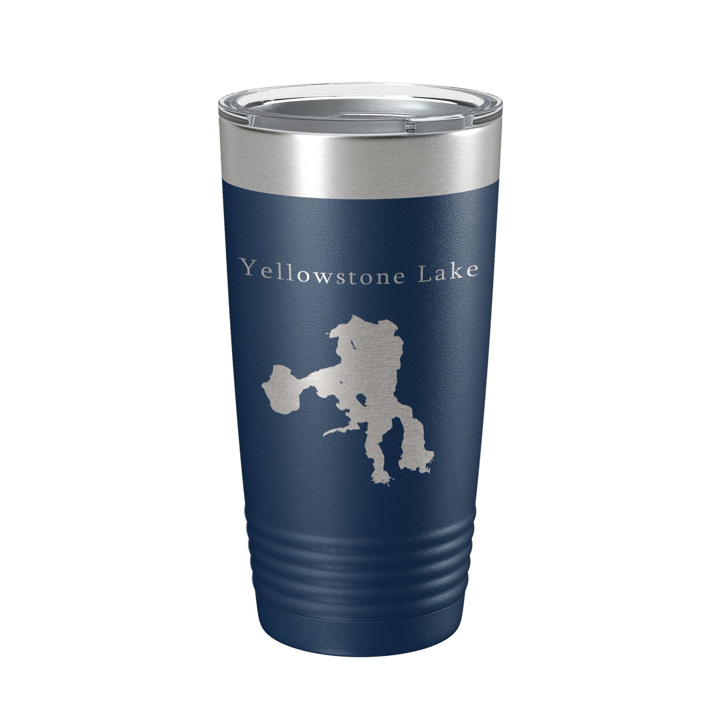 Yellowstone Lake Map Tumbler Travel Mug Insulated Laser Engraved Coffee Cup Wyoming 20 oz - UrbanNest Co