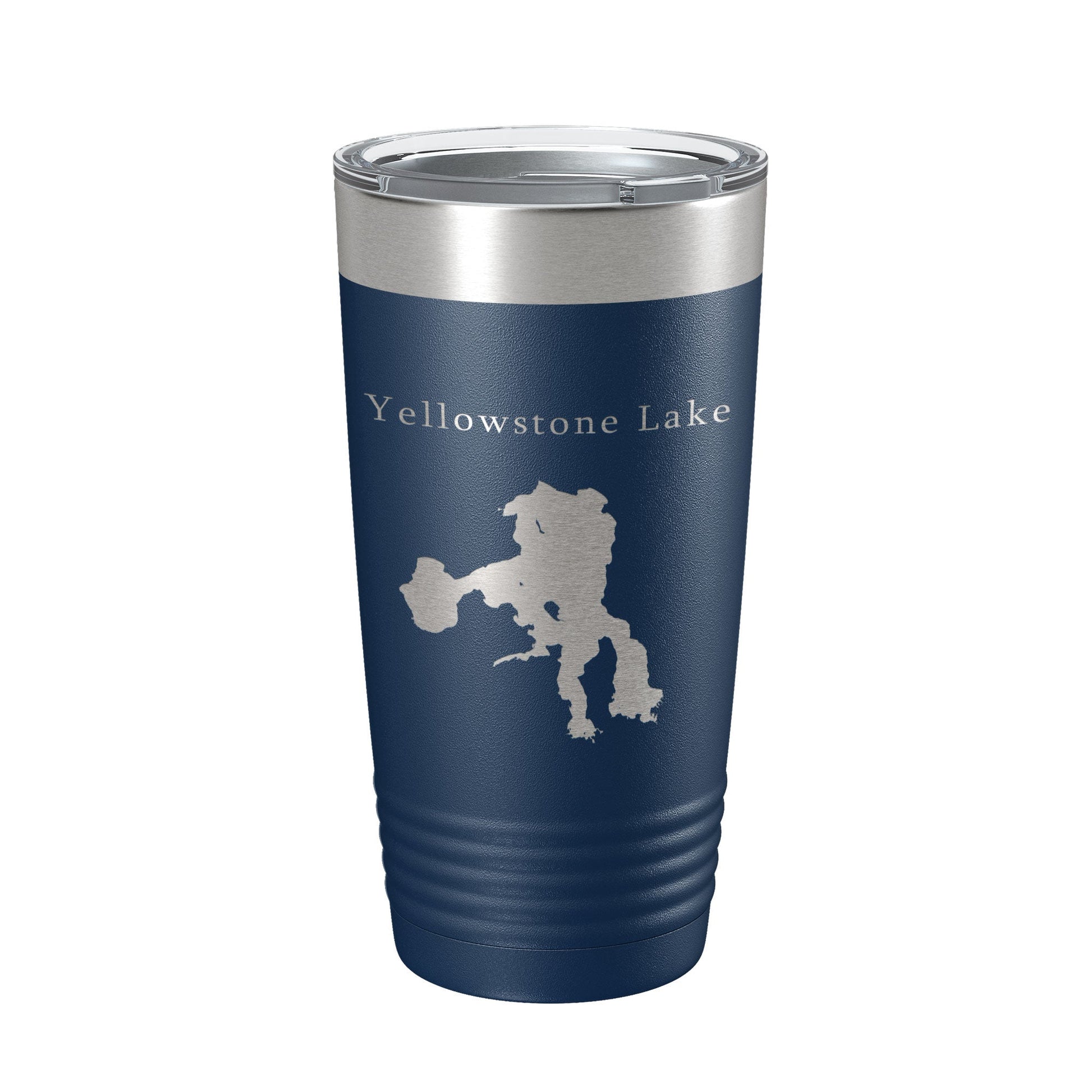 Yellowstone Lake Map Tumbler Travel Mug Insulated Laser Engraved Coffee Cup Wyoming 20 oz - UrbanNest Co