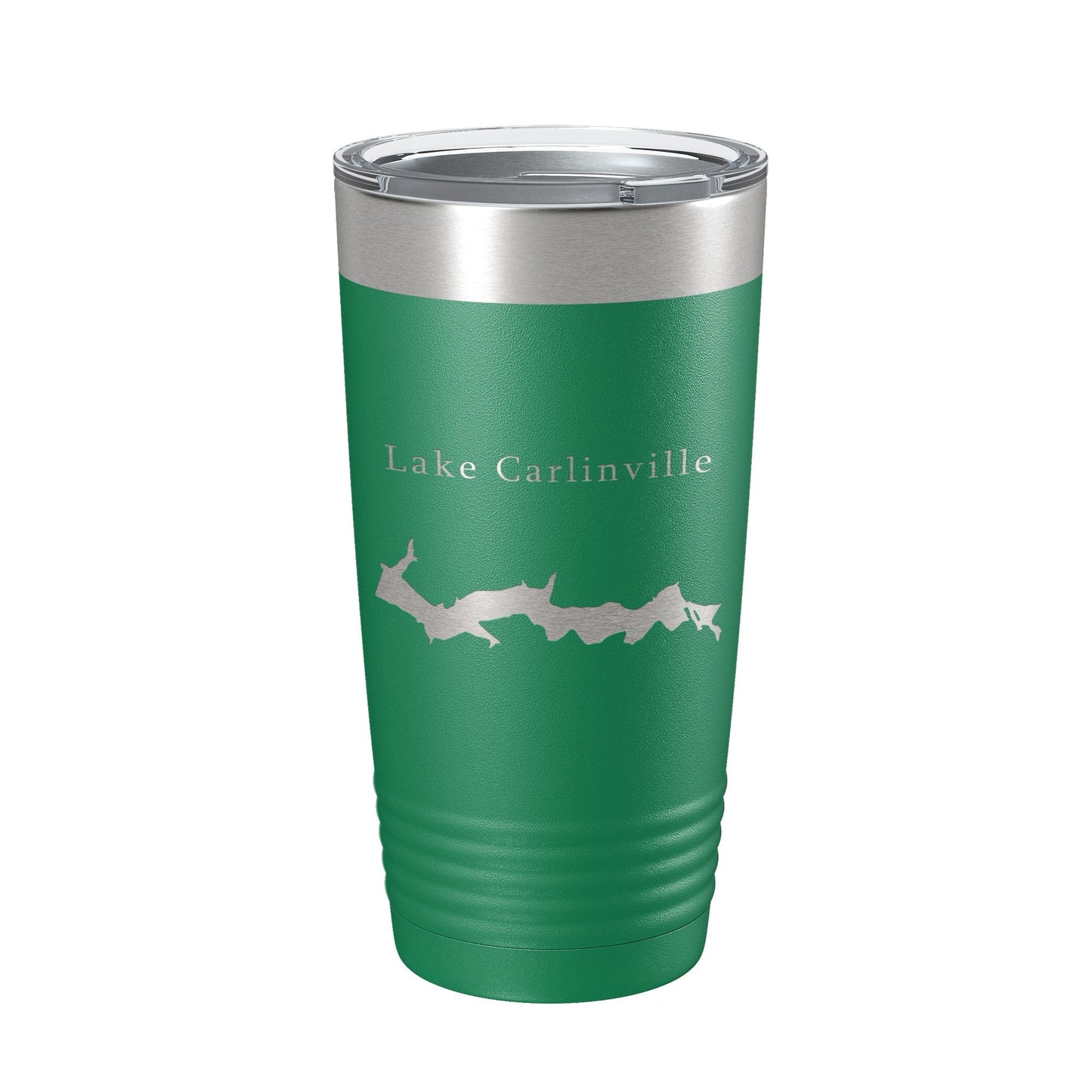 Lake Carlinville Map Tumbler Travel Mug Insulated Laser Engraved Coffee Cup Illinois 20 oz - UrbanNest Co