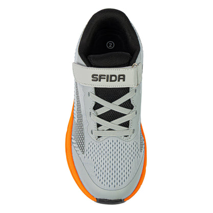 Tempo Boys Runner - Grey/Orange V Strap - UrbanNest Co