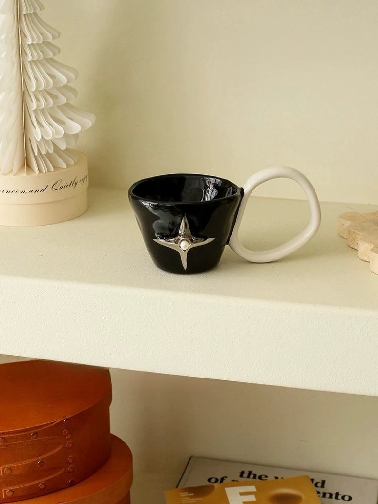 Handmade Ceramic Star Coffee Mug, Eclectic Tea Espresso Cup - UrbanNest Co