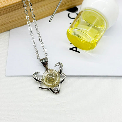 Sterling Silver Zodiac Aroma Necklace - Taurus April - May | Perfect Birthday Gift | Energy & Healing | Diffuse on the go - UrbanNest Co