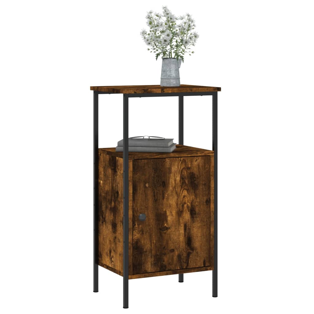 NNEVL Bedside Cabinets 2 pcs Smoked Oak 41x31x80 cm Engineered Wood - UrbanNest Co