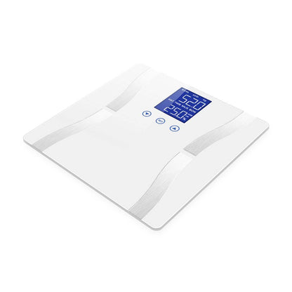NNEAGS Glass LCD Digital Body Fat Scale Bathroom Electronic Gym Water Weighing Scales White - UrbanNest Co