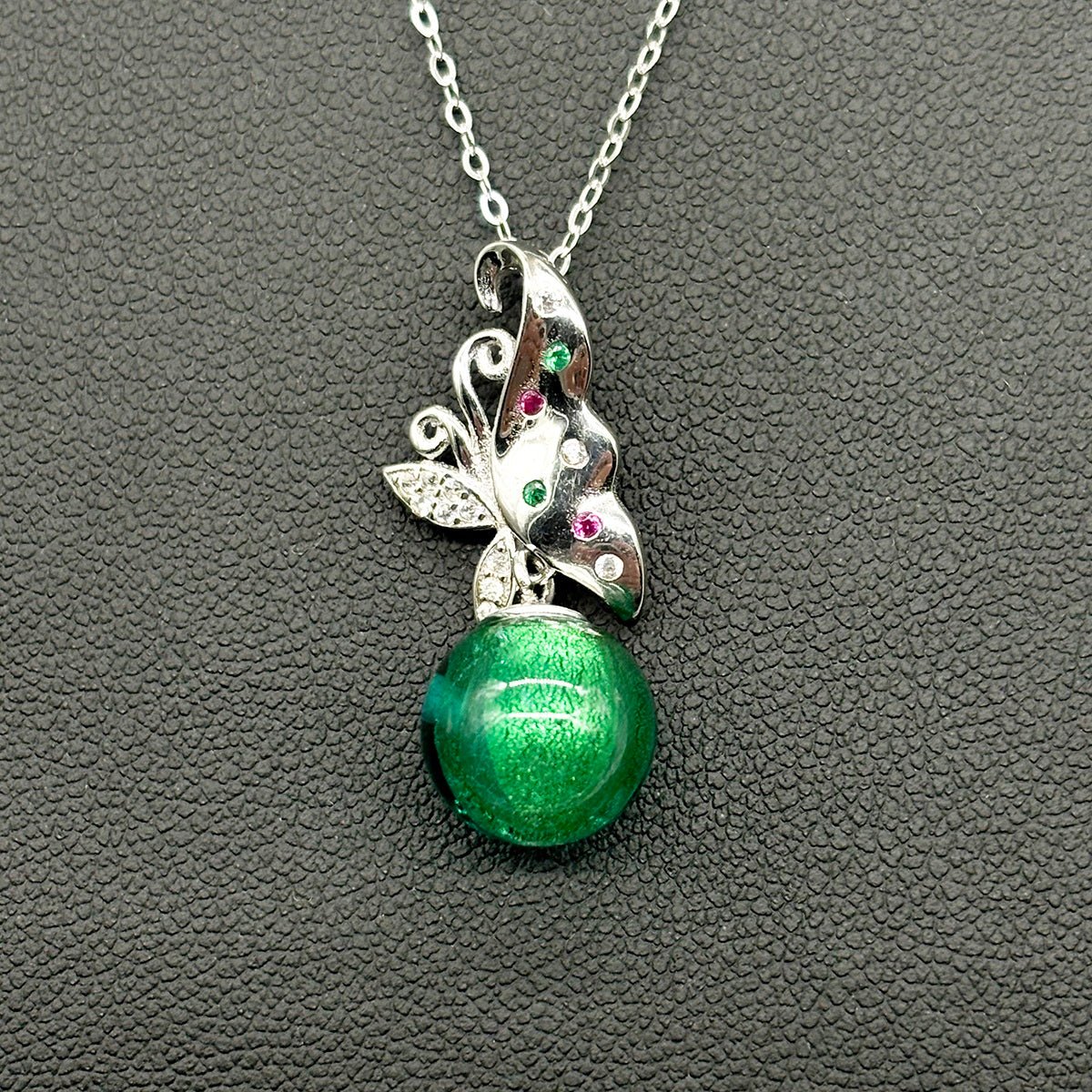 Sterling Silver Butterfly Aroma Necklace - Turquoise | Energy & Healing | Diffuse on the go - UrbanNest Co