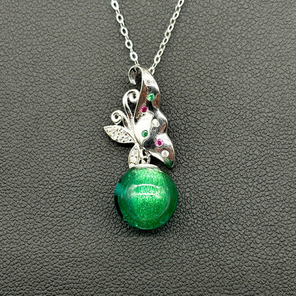 Sterling Silver Butterfly Aroma Necklace - Turquoise | Energy & Healing | Diffuse on the go - UrbanNest Co