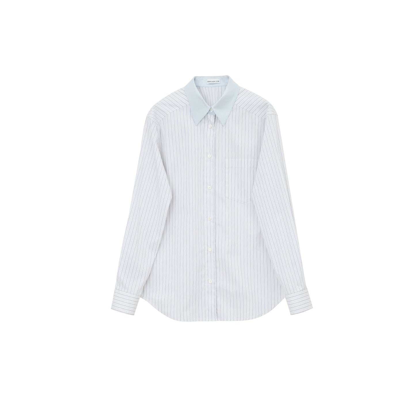 [FF×JW Ghosn Stripe] Lapel contrast classic striped shirt - UrbanNest Co