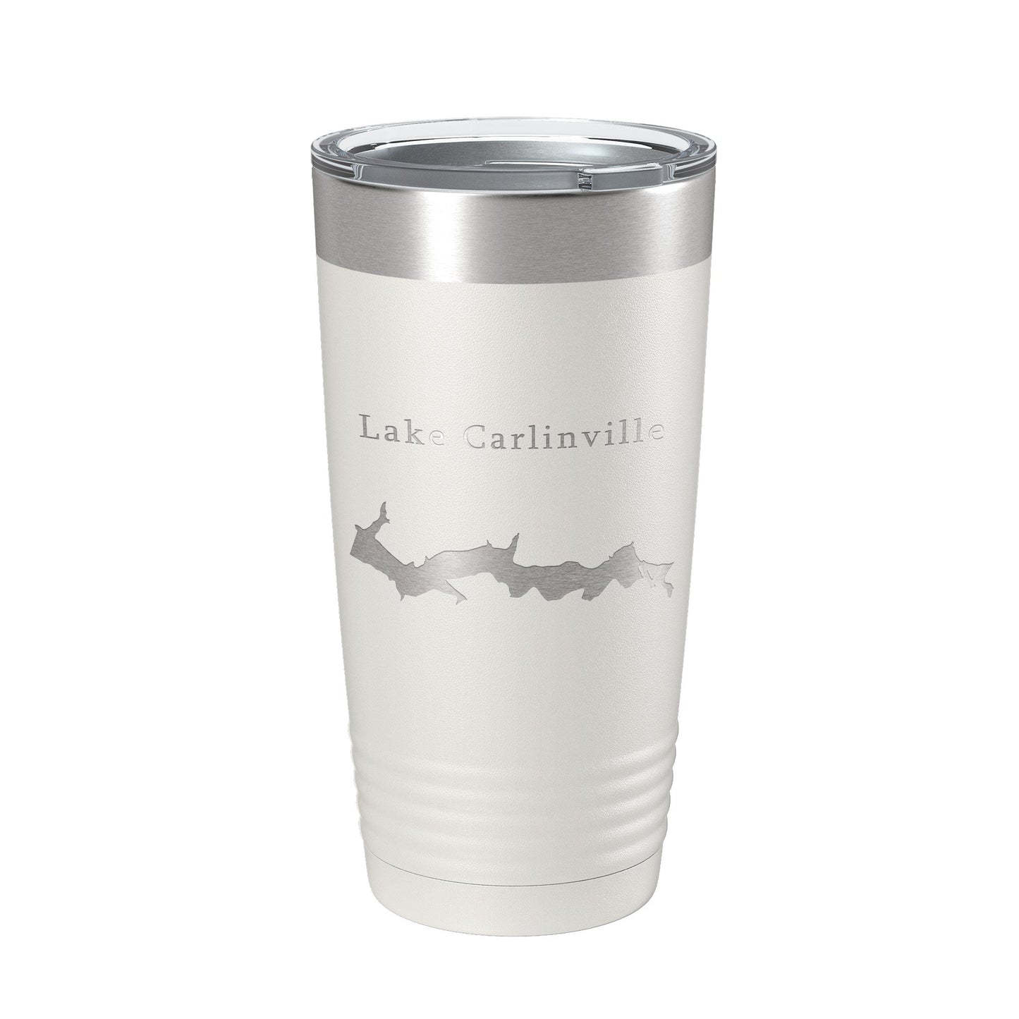 Lake Carlinville Map Tumbler Travel Mug Insulated Laser Engraved Coffee Cup Illinois 20 oz - UrbanNest Co