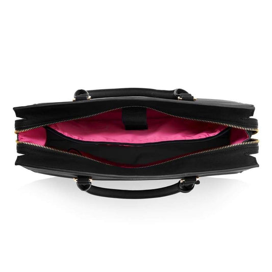 Aricia Black Vegan Laptop Bag - UrbanNest Co