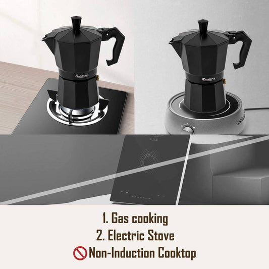 Classic Italian Moka Pot – Stovetop Espresso Maker (3 or 6 Cups) - UrbanNest Co