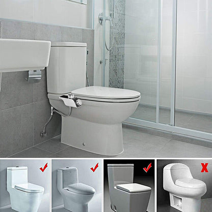 NNEDSZ Toilet Bidet Seat Dual Nozzles Bidet Non Electric Toilet Water Sprayer Bathroom - UrbanNest Co