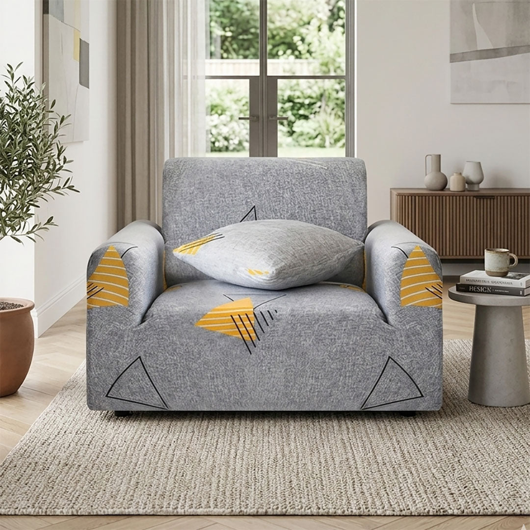 SOGA 1 - Seater Geometric Print Sofa Cover Couch Protector High Stretch Lounge Slipcover Home Decor - UrbanNest Co