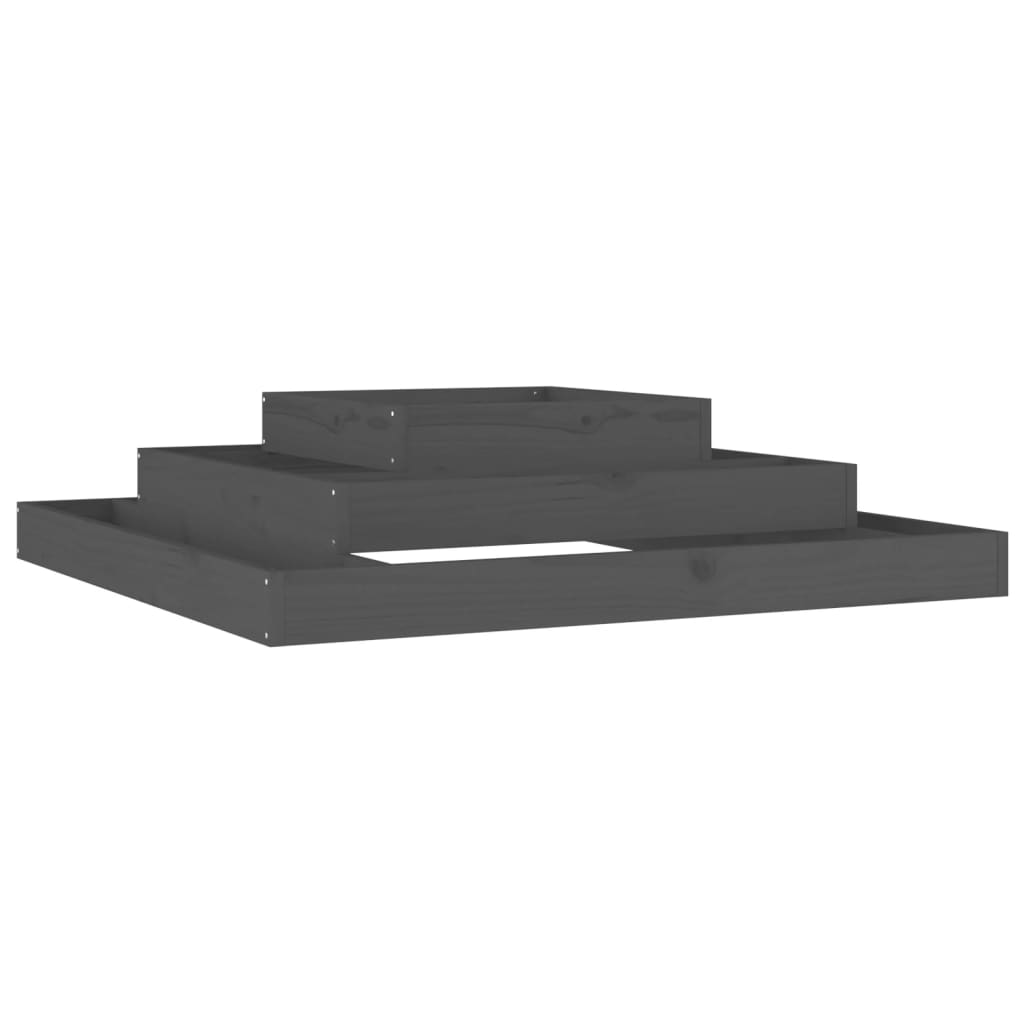 NNEVL Planter Grey 110x110x27 cm Solid Wood Pine - UrbanNest Co