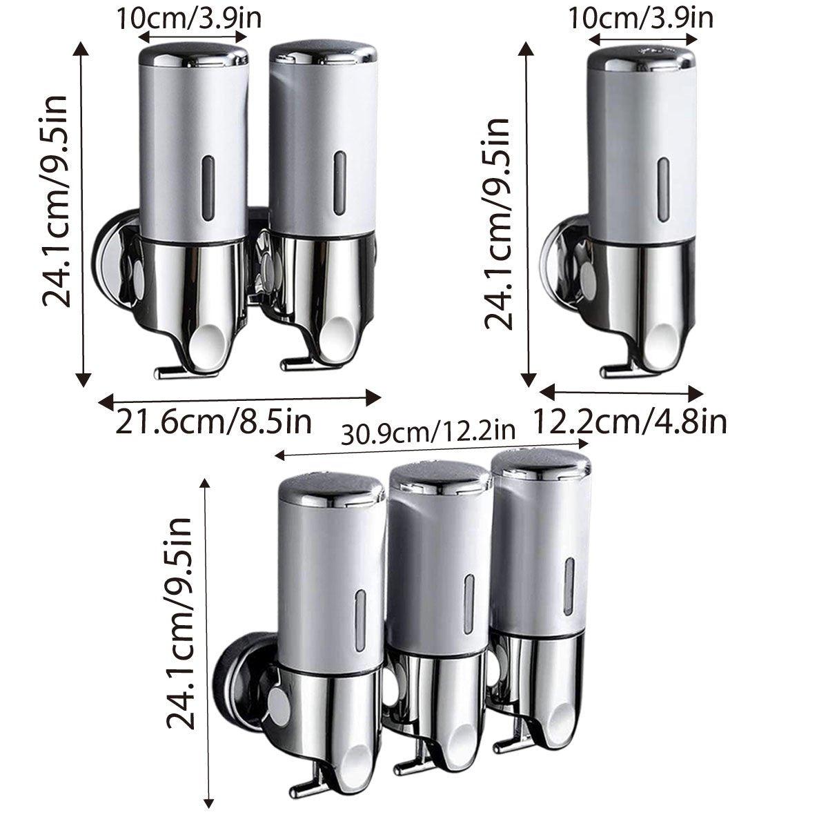 Stainless Steel Lever Soap Dispenser Manual Push Shower Gel Hotel Bathroom Use - UrbanNest Co