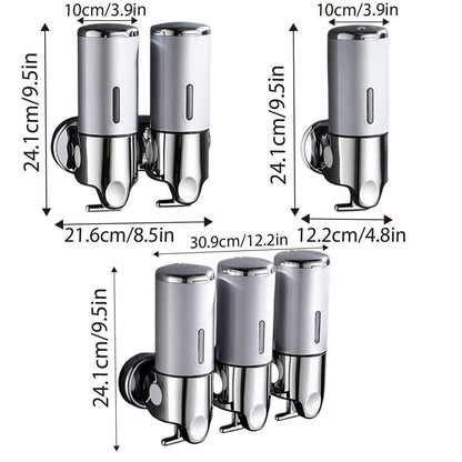 Stainless Steel Lever Soap Dispenser Manual Push Shower Gel Hotel Bathroom Use - UrbanNest Co