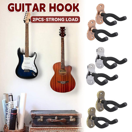 2PCS Guitar Wall Hanger Hook Holder Stand for Bass Ukulele Instrument Storage - UrbanNest Co