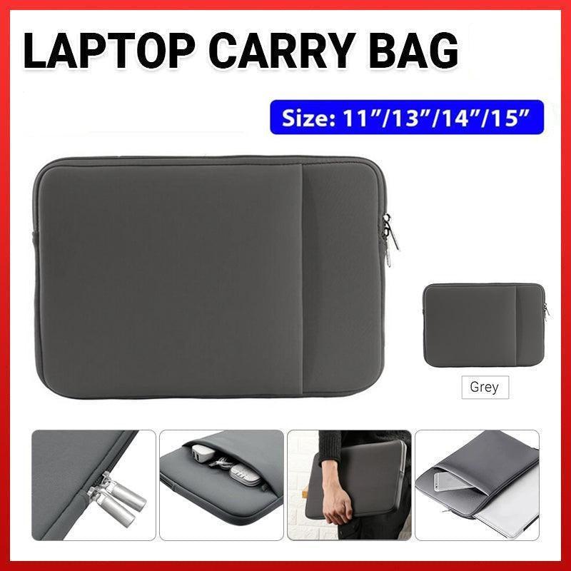 Grey Laptop Macbook Notebook Sleeve Bag Travel Carry Case Cover For 11 13 14 15 Inch Lap Top - UrbanNest Co