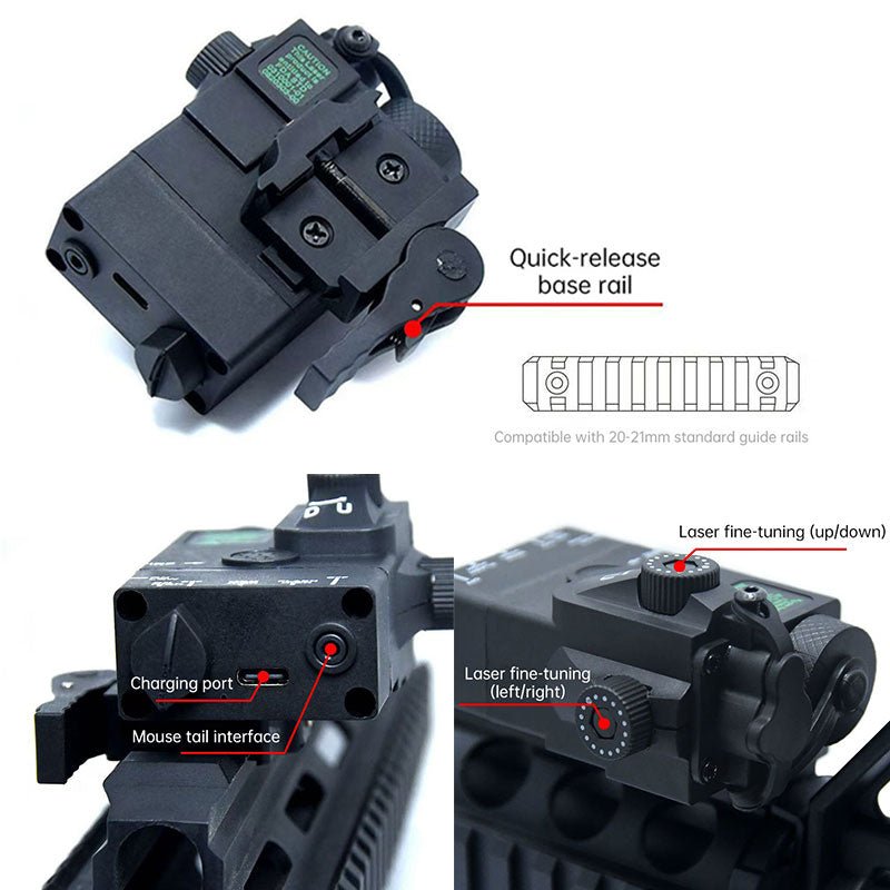 MINI - A2 PEQ15 Laser & IR Tactical Light - 20MM Picatinny Rail Mount, Red/Green Sight for M300/M600 - UrbanNest Co