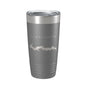 Lake Carlinville Map Tumbler Travel Mug Insulated Laser Engraved Coffee Cup Illinois 20 oz - UrbanNest Co
