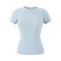 Round neck short sleeved T-shirt for women - UrbanNest Co