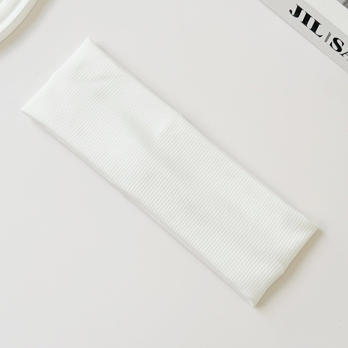 Cotton Elastic Headband Wide Sweat - Absorbent Band, Solid Color, Multi - Functional Headwear - UrbanNest Co