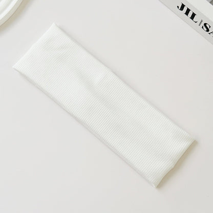 Cotton Elastic Headband Wide Sweat - Absorbent Band, Solid Color, Multi - Functional Headwear - UrbanNest Co