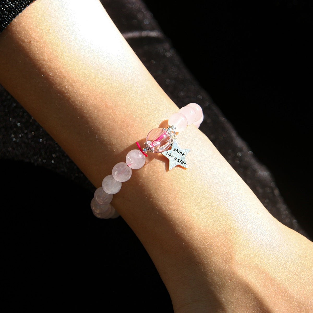Sterling Silver Crystal Aroma Bracelet - Rose Quartz | Energy & Healing | Diffuser Jewellery - UrbanNest Co
