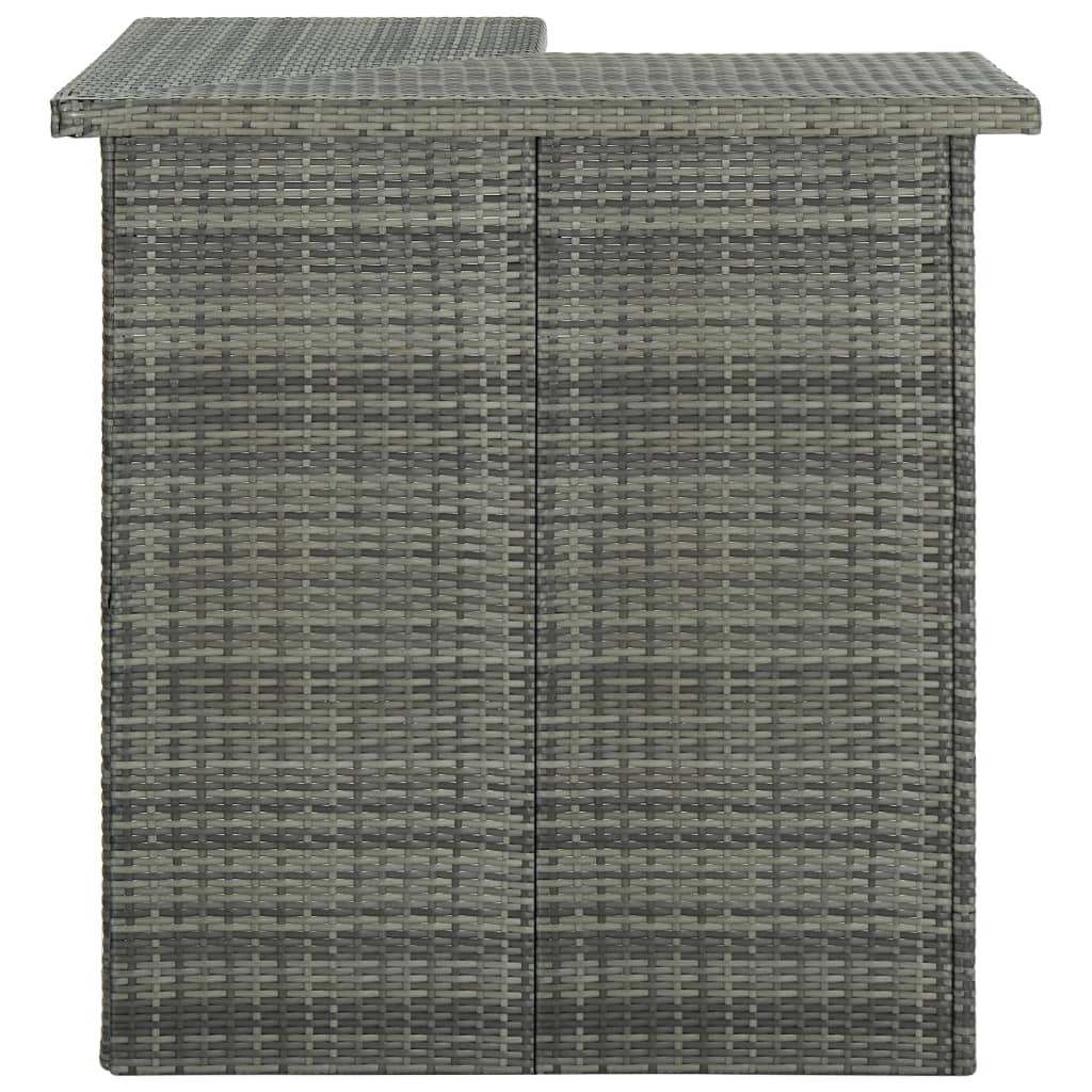 NNEVL 16 Piece Garden Bar Set with Cushions Poly Rattan Grey - UrbanNest Co