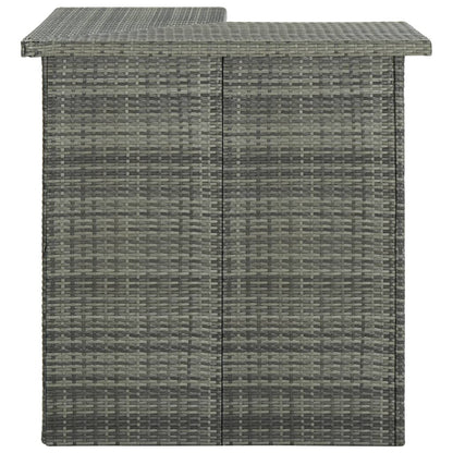 NNEVL 16 Piece Garden Bar Set with Cushions Poly Rattan Grey - UrbanNest Co