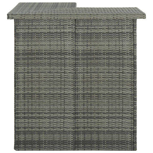 NNEVL 16 Piece Garden Bar Set with Cushions Poly Rattan Grey - UrbanNest Co