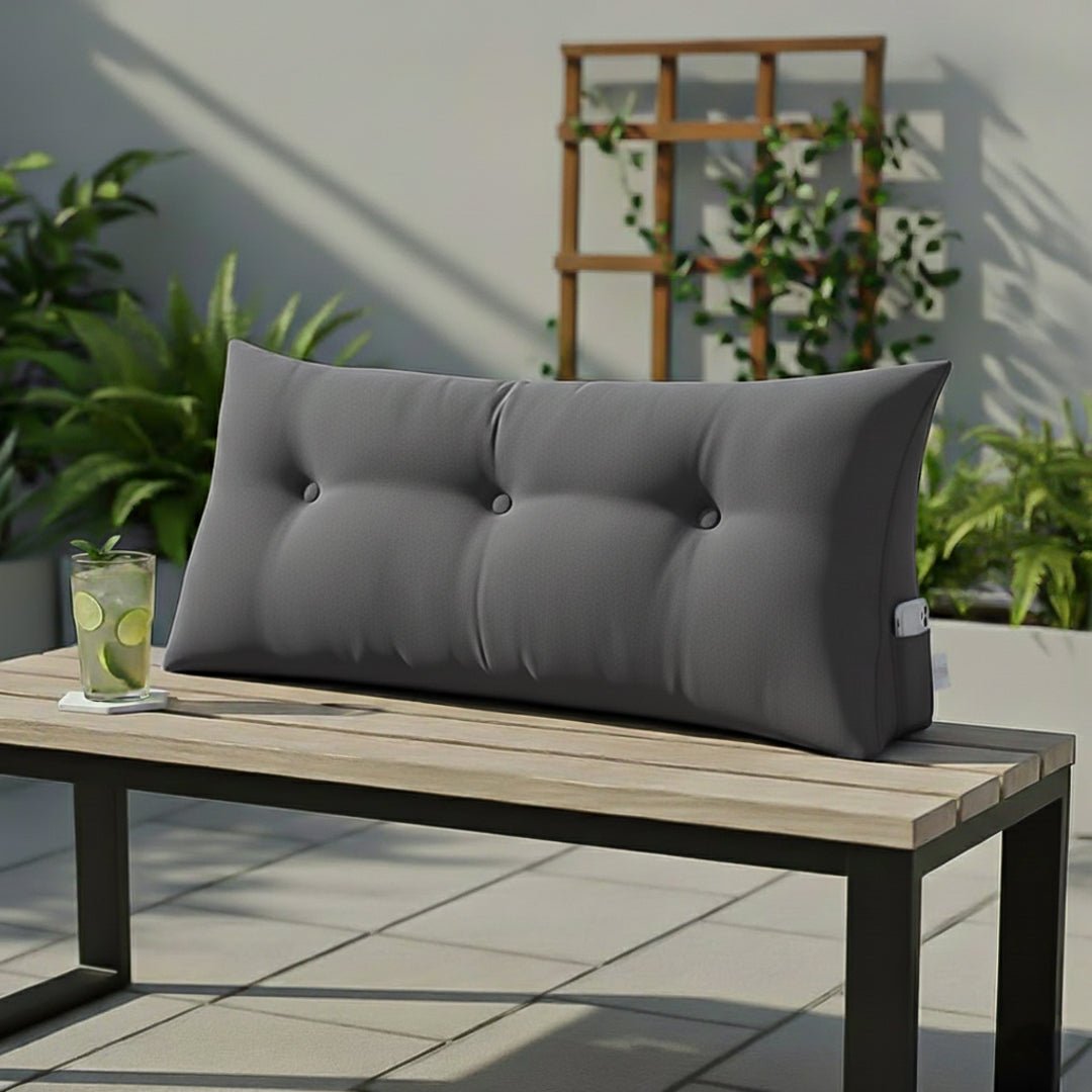 SOGA 4X 100cm Dark Grey Triangular Wedge Bed Pillow Headboard Backrest Bedside Tatami Cushion Home Decor - UrbanNest Co