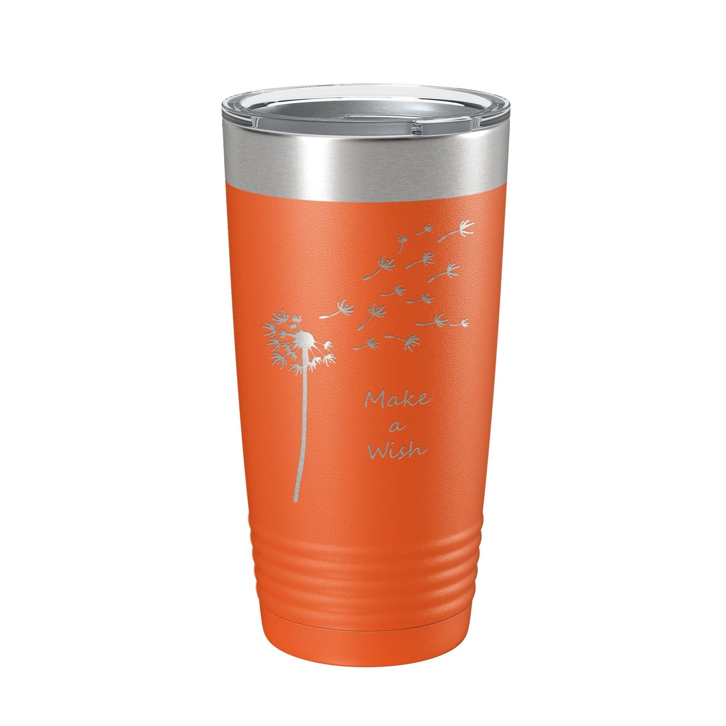 Dandelion Make A Wish Tumbler Travel Mug Gift Mom Daughter Her Women Girls Insulated Laser Engraved Coffee Cup 20 oz - UrbanNest Co
