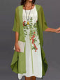 Elegant Lace Chiffon Dress Set - UrbanNest Co