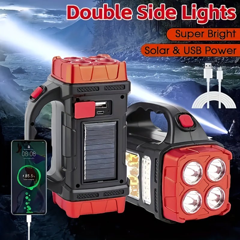 NNETM Portable LED Solar Camping Lantern Rechargeable Flashlight - UrbanNest Co