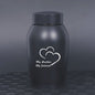 Stainless Steel Pet Memorial Urn: Black Portable & Moisture - Proof Ash Keepsake Designed for Small Pets - UrbanNest Co