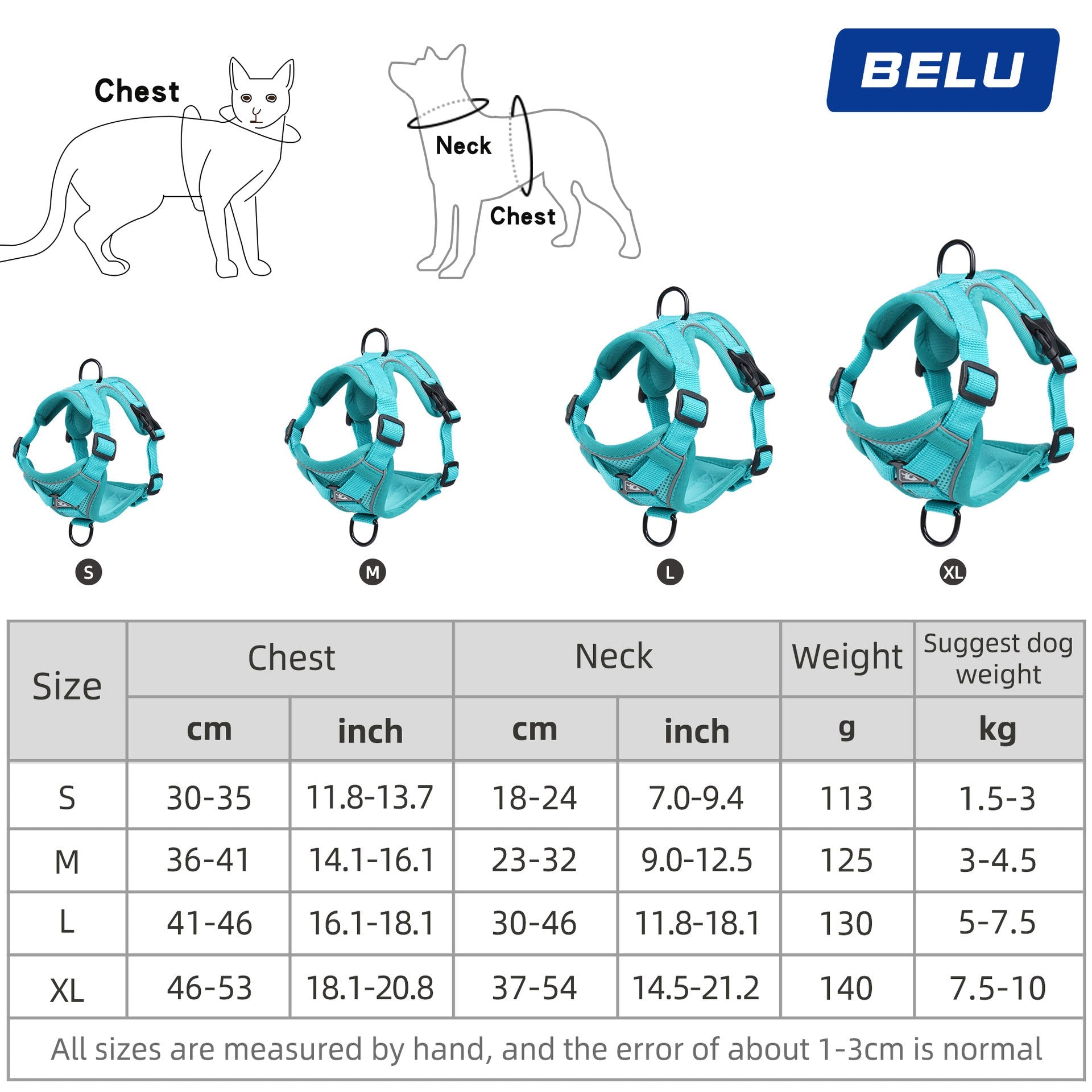 Pet Leash Reflective Breathable Cat Harness Vest Style Small Cat Breathable Reflective - UrbanNest Co
