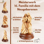 Heilige Familie mit dem Neugeborenen – Handgeschnitzte Olivenholzfigur aus Bethlehem (27 cm) - UrbanNest Co