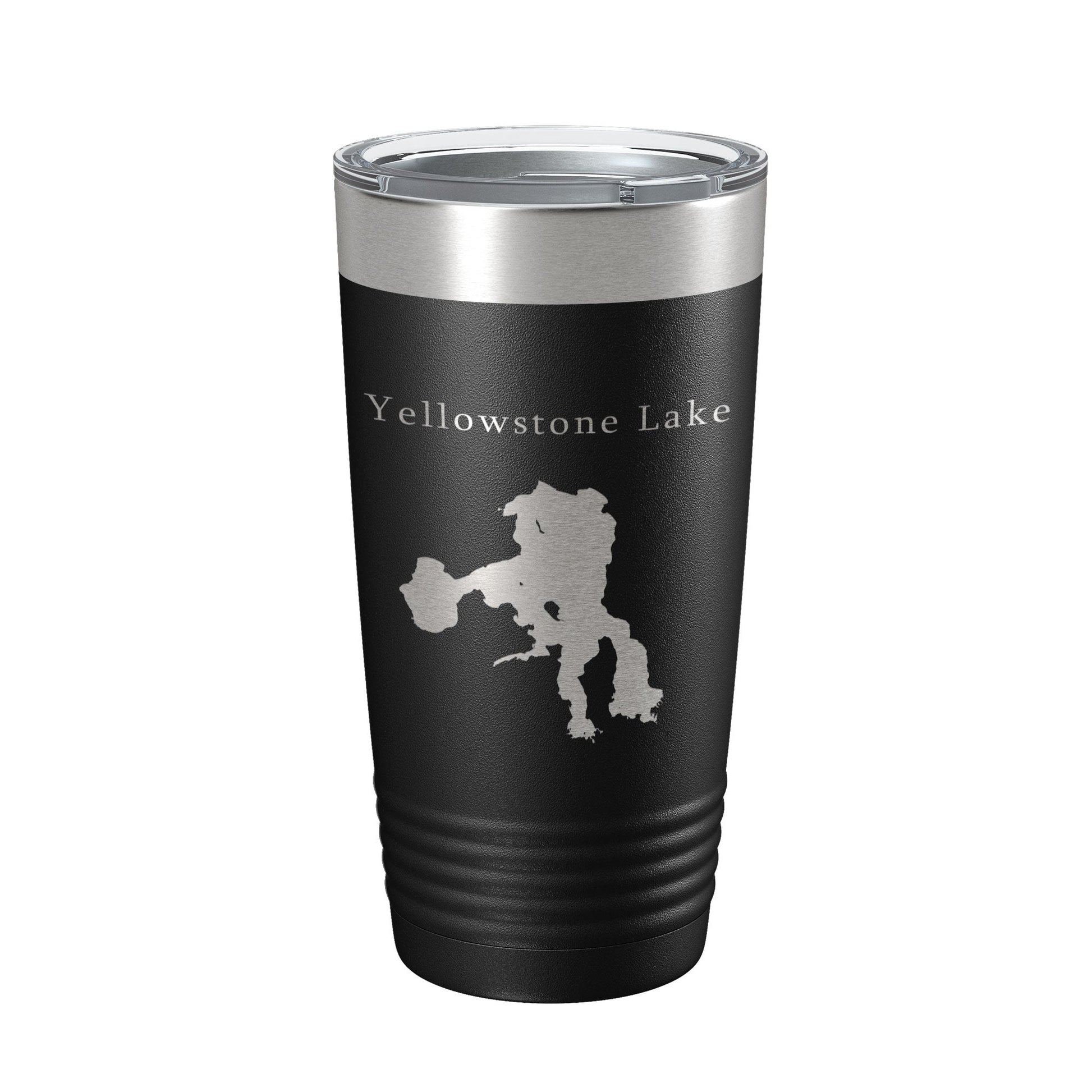 Yellowstone Lake Map Tumbler Travel Mug Insulated Laser Engraved Coffee Cup Wyoming 20 oz - UrbanNest Co