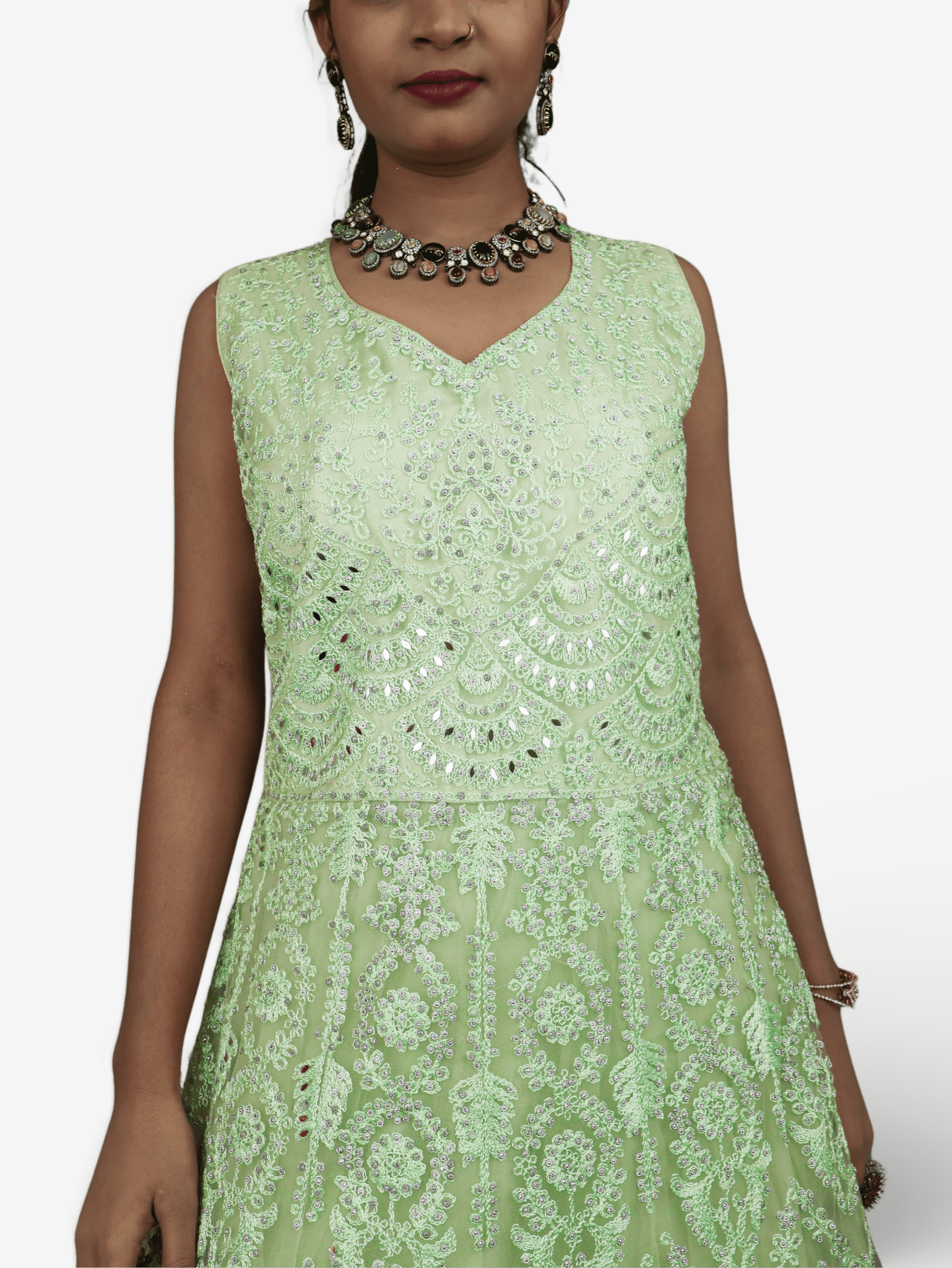 Gown with Thread Work & Stones by Shreekama - UrbanNest Co