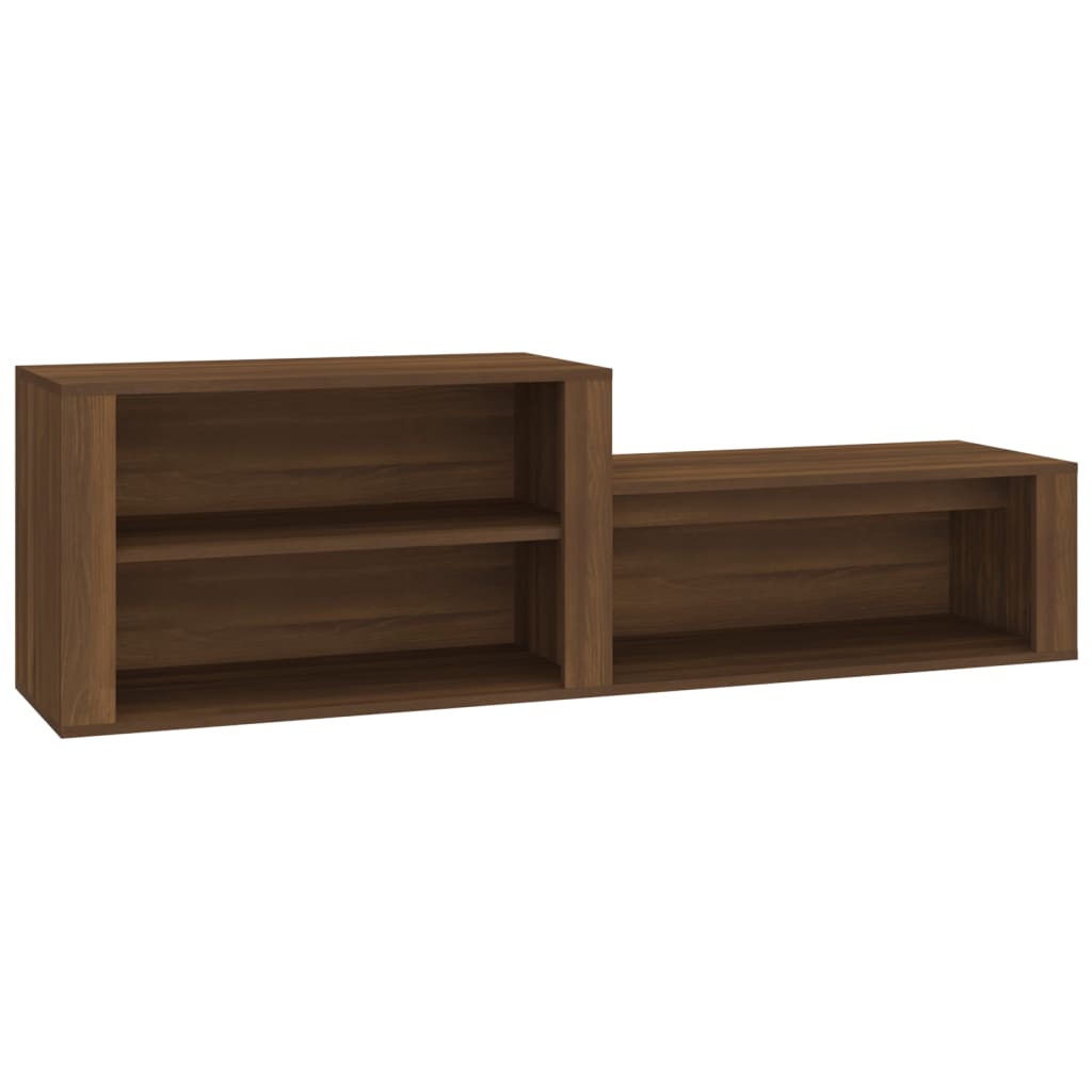 NNEVL Shoe Cabinet Brown Oak 150x35x45 cm Engineered Wood - UrbanNest Co