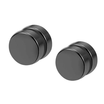 Men's Magnetic Disc Earrings, Punk Fake Ear Studs Jewelry - UrbanNest Co
