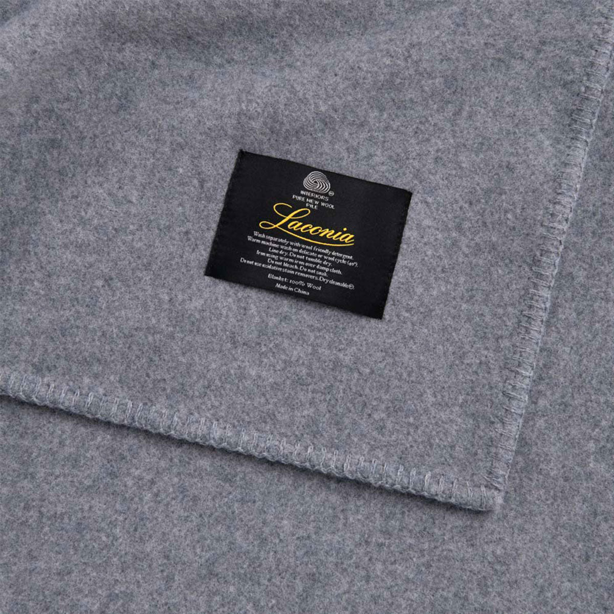 Laconia 400GSM Premium Australian Pure Wool Blanket Grey Double - UrbanNest Co