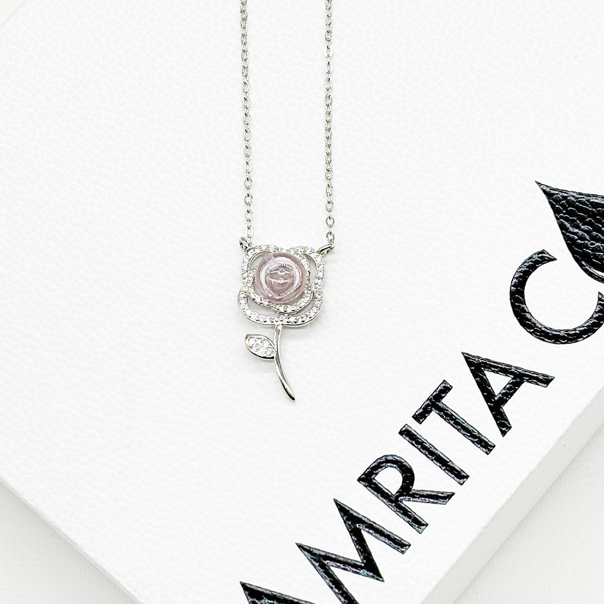 Sterling Silver Rose Garden Aroma Necklace - Pink | Energy & Healing | Diffuse on the go - UrbanNest Co