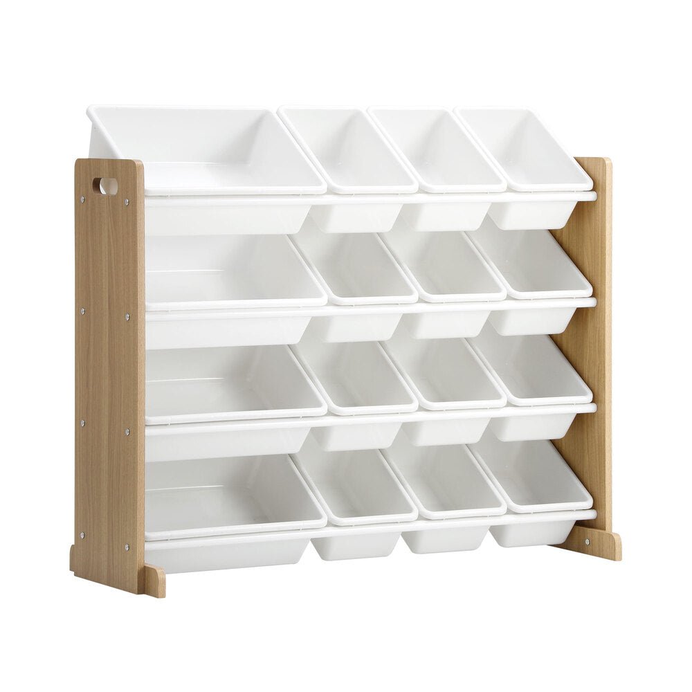 NNEED 16 Bins 4 - Tier Kids Toy Organiser Storage Rack - UrbanNest Co