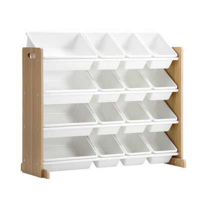 NNEED 16 Bins 4 - Tier Kids Toy Organiser Storage Rack - UrbanNest Co