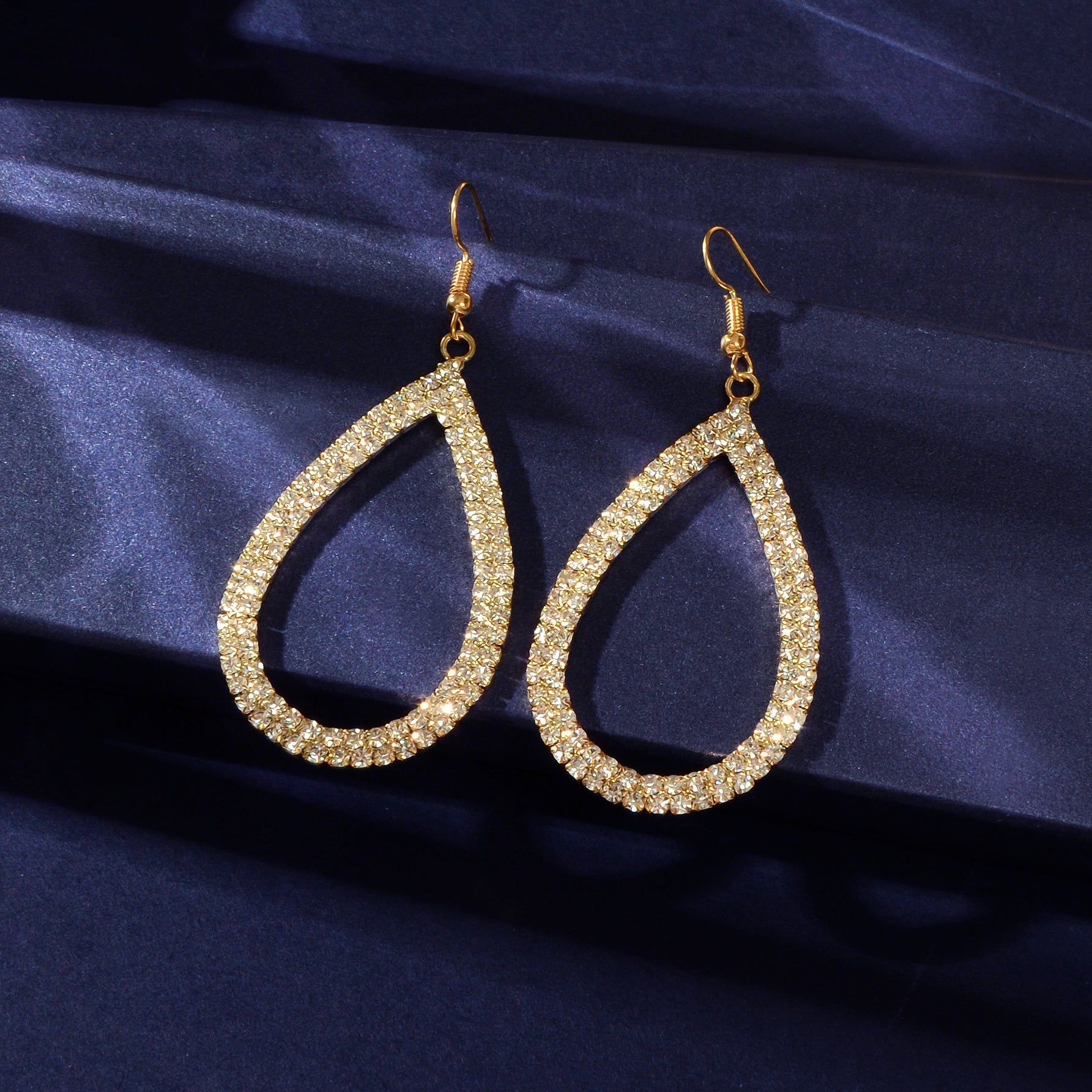 Shinning Full Rhinestone Water Drop Earrings Luxury Wedding Birdal Prom Jewelry - UrbanNest Co