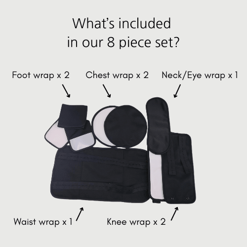 8 Piece Organic Cotton Castor Oil Wraps Pack - UrbanNest Co