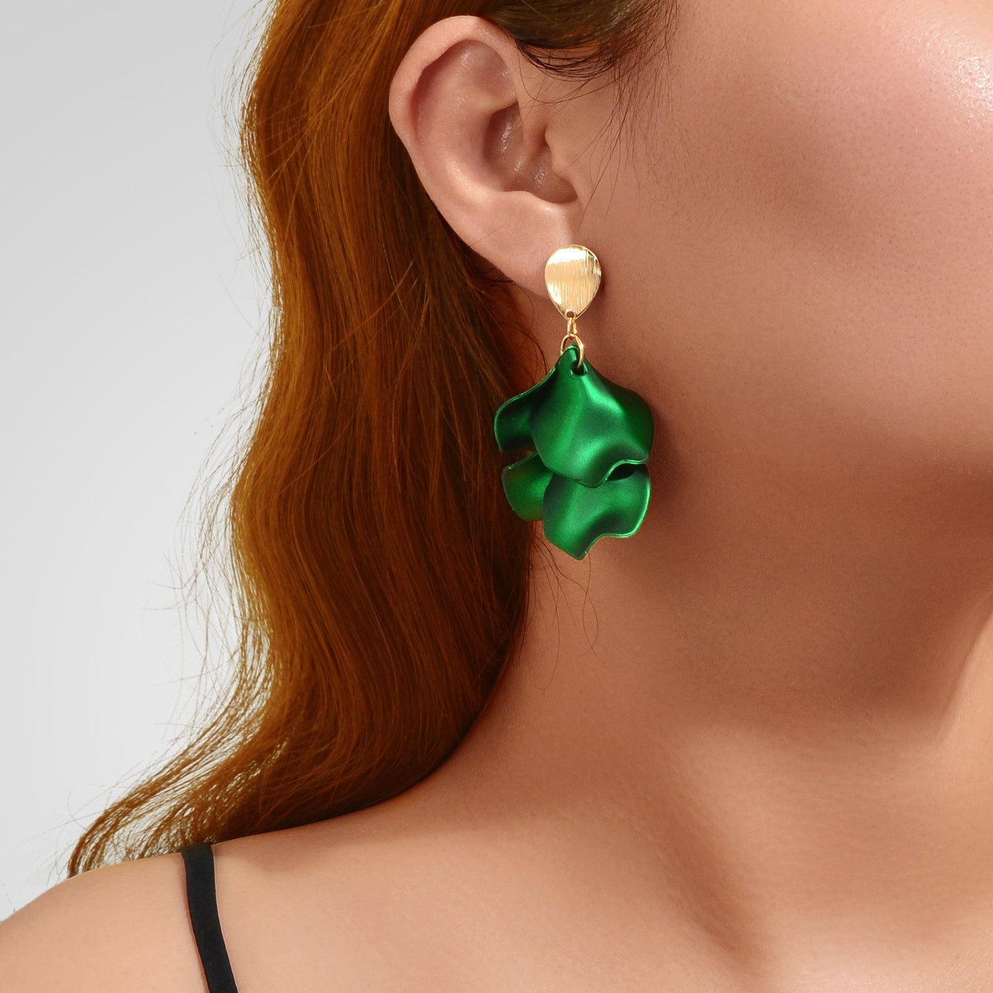 1pair Elegant Flower Petal Dangle Earrings for Women Daily Dating Party Jewelry - UrbanNest Co