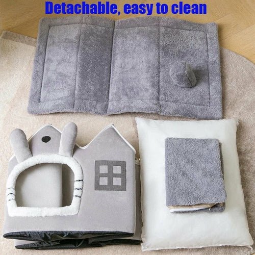 Removable Roof Plush Pet House - UrbanNest Co